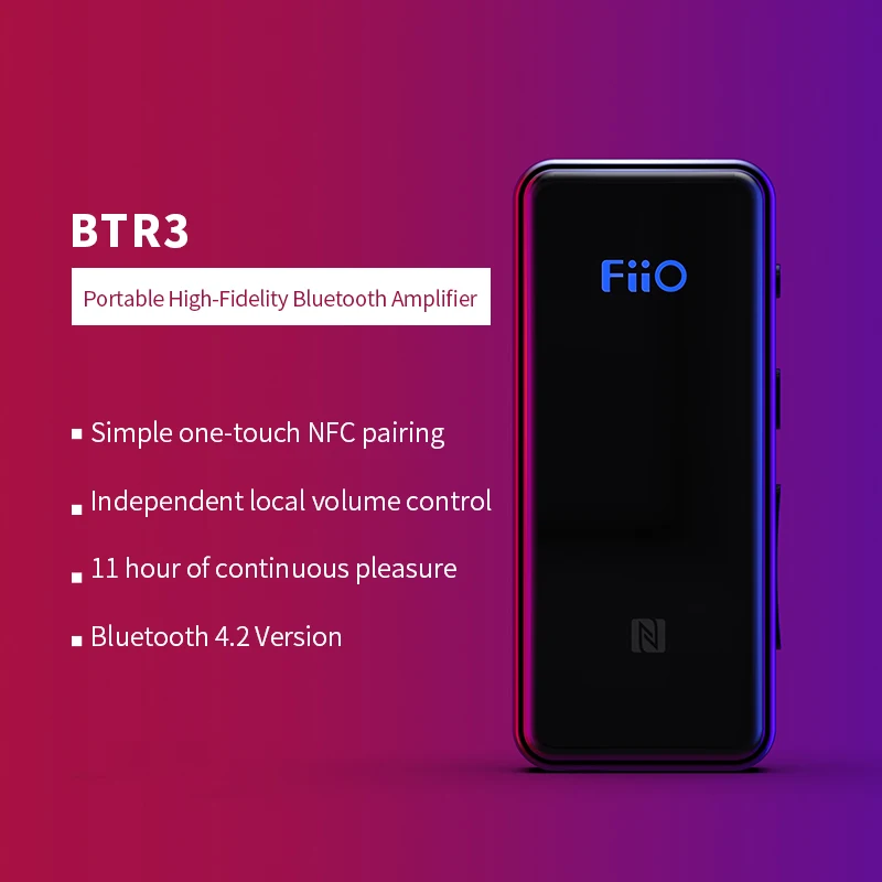 Беспроводной Bluetooth приемник FiiO BTR3 aptXLL аудиоприемник 3 5 мм автомобильный Aux