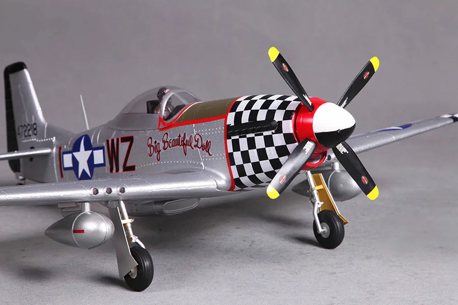 FMS 800 мм Мини Warbird P51 P-51 Mustang V2 Большая красивая кукла 2S 4CH PNP RC самолет Duralble EPO масштабная модель самолета