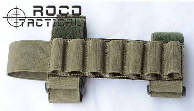 ROCOTACTICAL тактический Чехол-подставка держатель патроны держатель Чехол картридж 7 круглый для охоты страйкбол - Цвет: Ranger Green