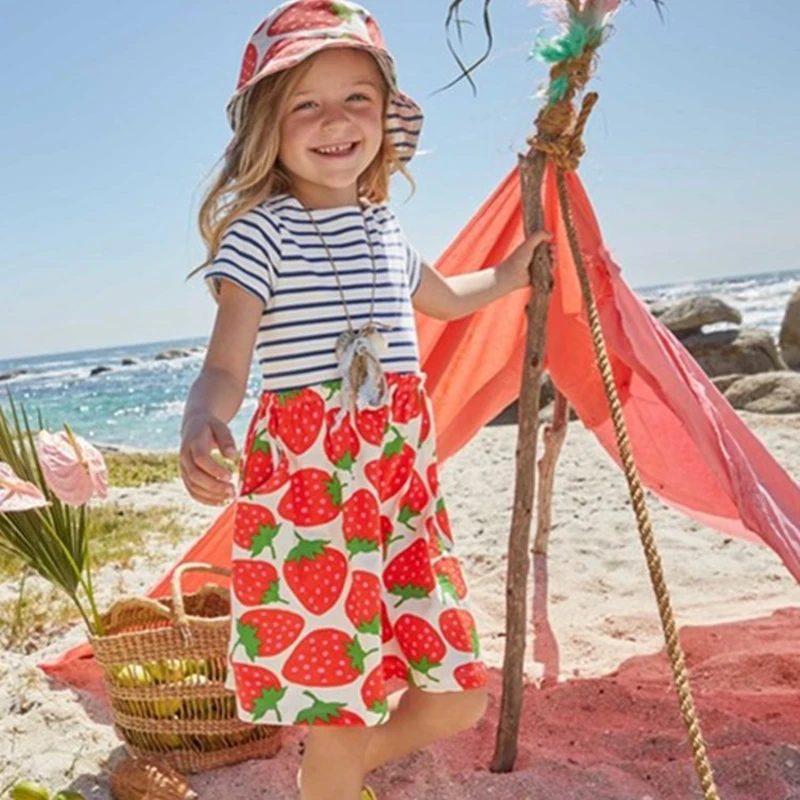 European and American style children's clothing summer new dress printing cotton girls short | Детская одежда и обувь
