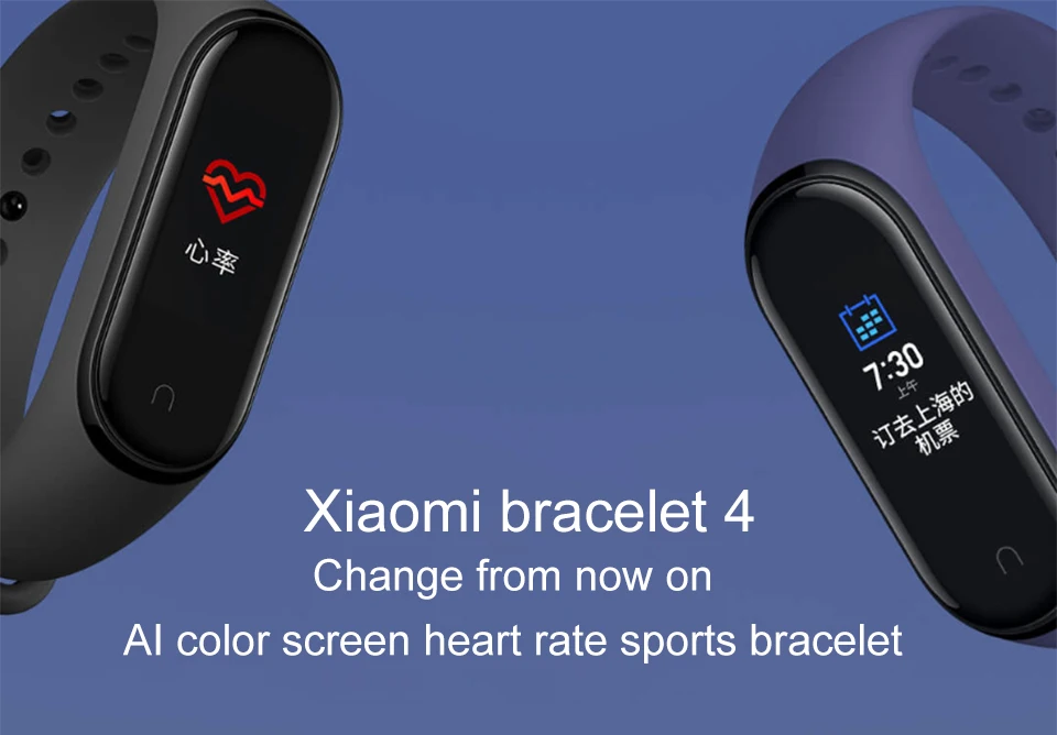 Xiaomi mi-браслет 4 Smart mi band 4 50M водонепроницаемый браслет с цветным экраном AMOLED 4 mi band 4