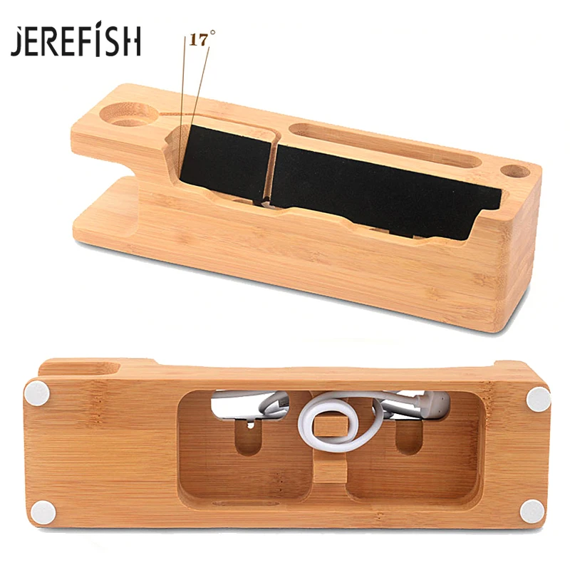 100% натуральная бамбуковая зарядная док станция JEREFISH кронштейн подставка для