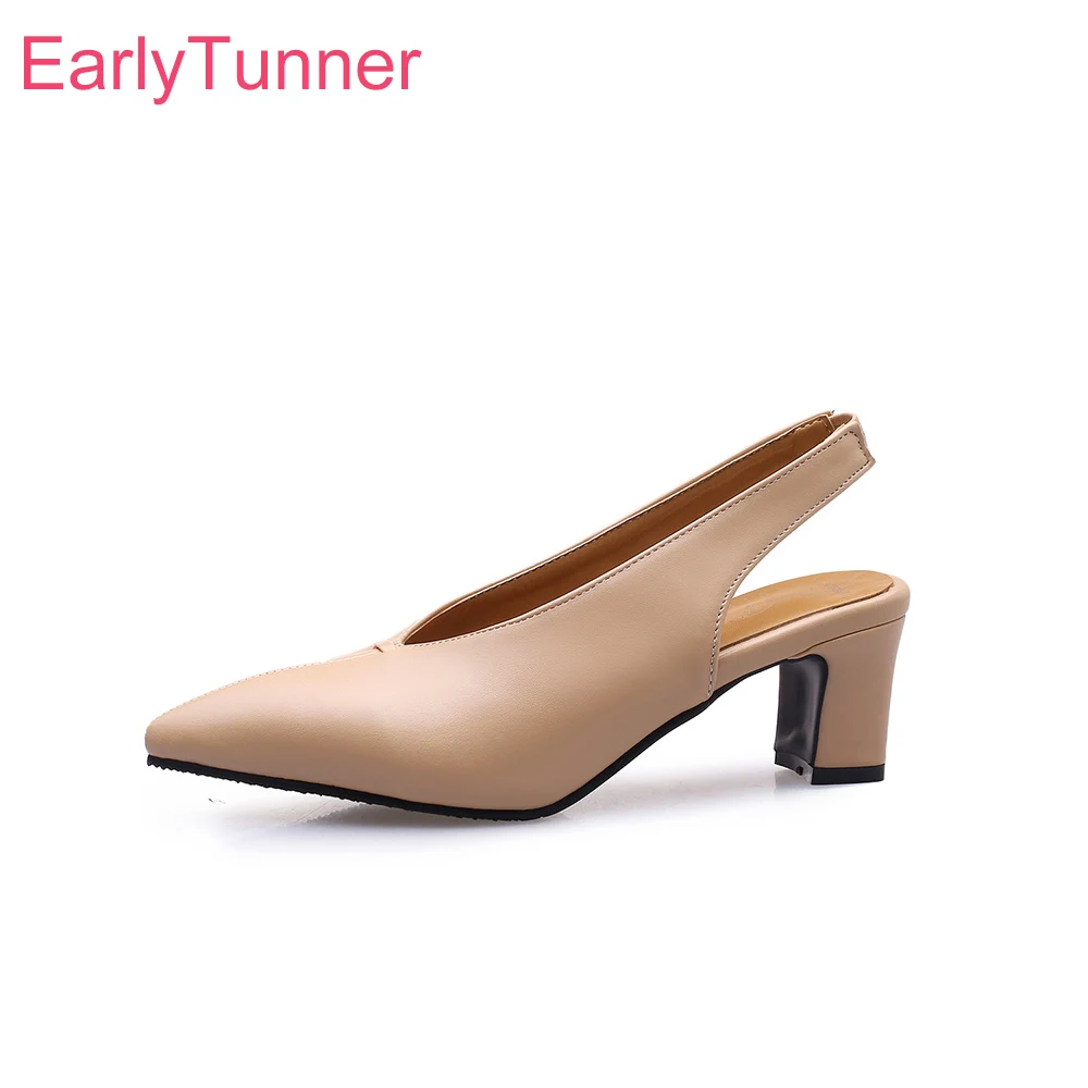 

Женские босоножки на высоком квадратном каблуке, черные или персиковые босоножки на высоком каблуке, телесного цвета, большие размеры 10 28 43 ...