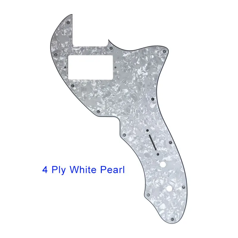 4Ply White Pearl Pleroo пользовательские гитарные части-для США Thinline Tele 69 гитарная накладка с PAF хамбакером царапина пластины, Многоцветный выбор - Цвет: 4Ply White Pearl