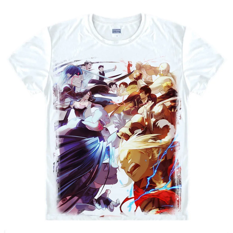 Style 9 Coolprint аниме рубашка Стальной алхимик футболки мульти-стиль короткий рукав Эдварда Элрика Альфонса Косплей Motivs рубашки - Цвет: Style 9