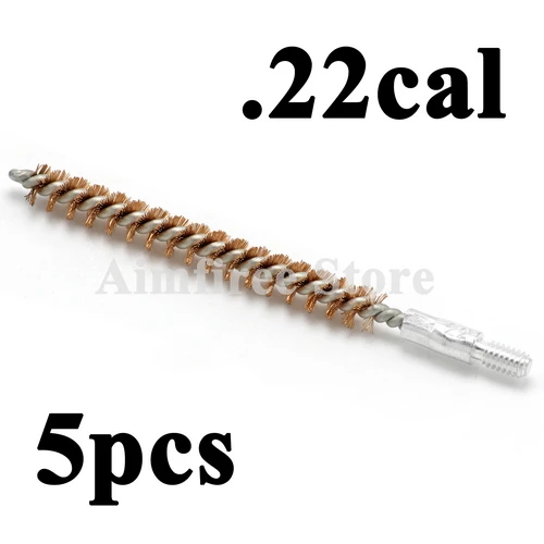 5 шт./лот. 22cal фосфорная бронзовая Щетка Для Чистки ружья с резьбой для ружья 8-32 Охотничьи аксессуары - Цвет: 1 lot (5pcs)