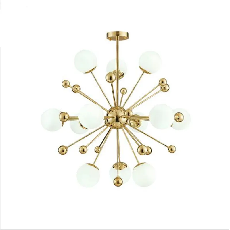

Post-modern Gold Iron Glass Ball Dandelion Led G4 Pendant Light for Dining Room Living Room Bedroom Dia 60/80/100cm 2244
