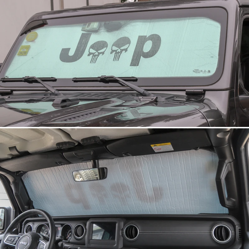 Автомобильный солнцезащитный козырек для лобового стекла HYZHAUTO Jeep Wrangler TJ JK JL 1997-2018
