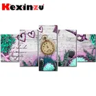 5 шт. полностью квадратнаякруглая дрель 5D DIY Алмазная картина крестиком 