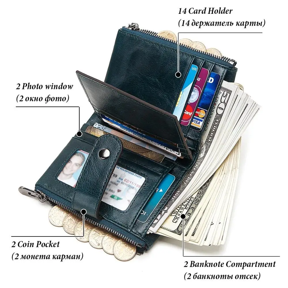 GZCZ 2019 новый кошелек из натуральной кожи женский короткий модный для монет RFID