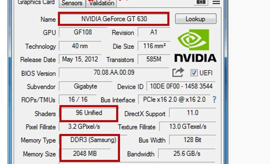 Видеокарта GIGABYTE GT 630 2 Гб для nVIDIA Geforce GT630 D3 HDMI Dvi б/у VGA|graphic card|vga cardvideo card |