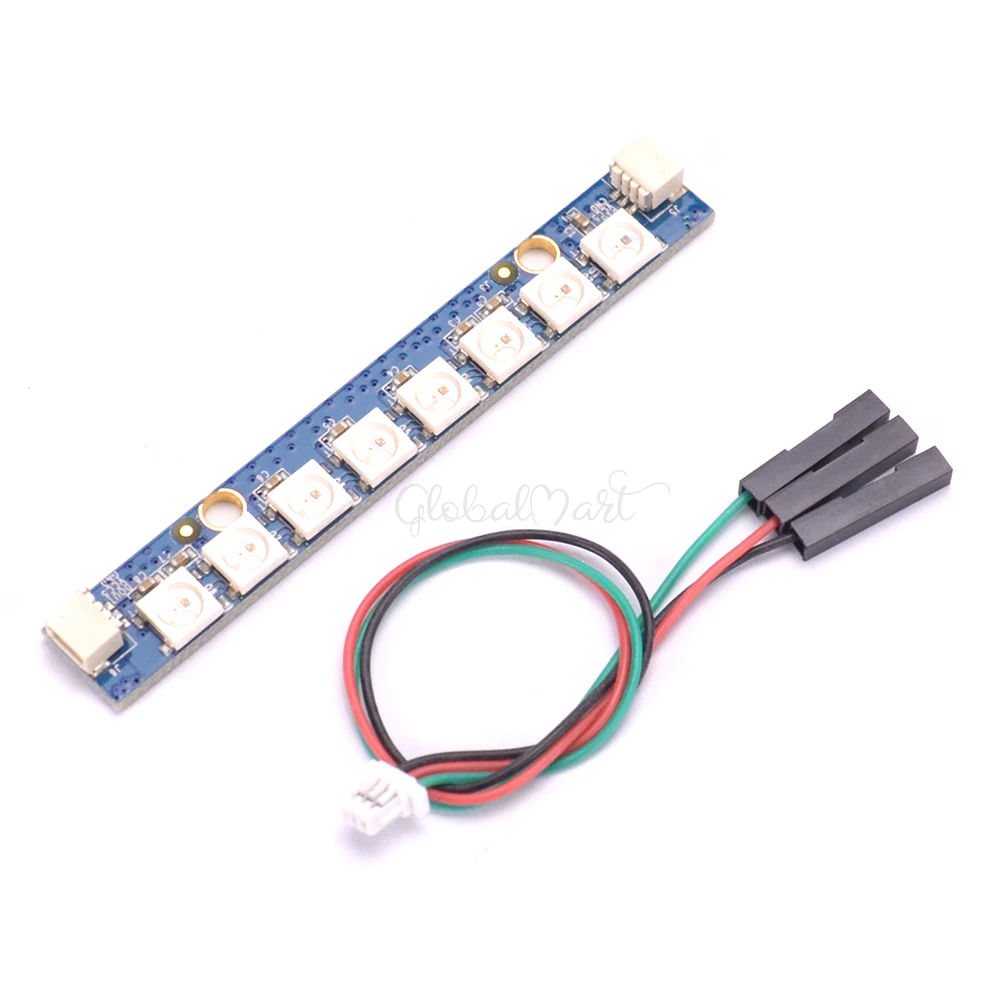 2 шт. 8X RGB 5050 Светодиодный S программируемый светодиодный бар WS2812 огни доска полоса