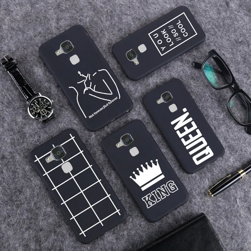Lamo Чехол черный матовый чехол для телефона huawei Honor 5C/Honor 7 Lite/GR5mini/GT3 Nmo-L23 Nmo-L31 силиконовый чехол с рисунком