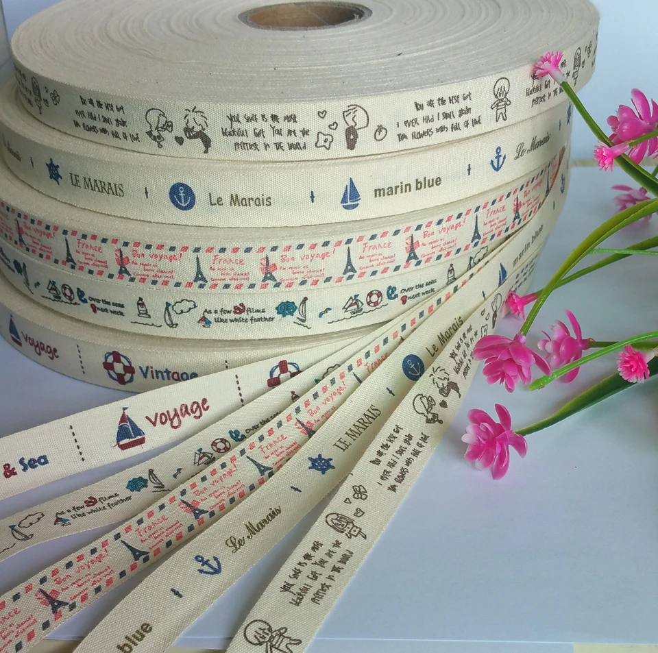 

(30 yards/lot) 15mm wide 100% Cotton ribbon wholesale gift wrap ribbons Ribbon Decorative ribbons Materials clothing accessories