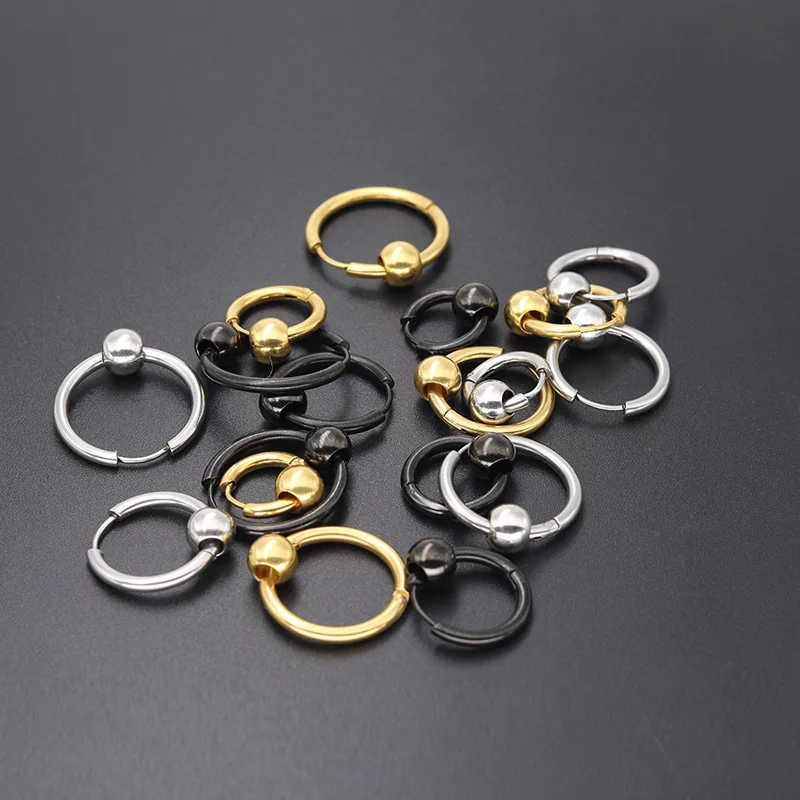 steel small circle arc surface nail jewelry oorbellen earrings aros de moda 2018 boucle d'oreille femme aretes | Украшения и