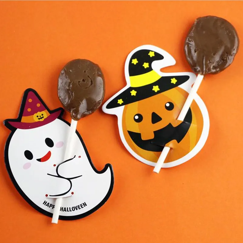 Счастливый Хэллоуин Helloween Тыква торт леденец шоколад бумажная карточка Сделай