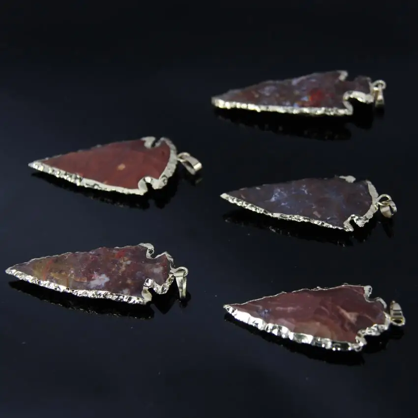 5 шт./лот в форме стрелы натуральные индийских АГ ate плиты произвольной Форме