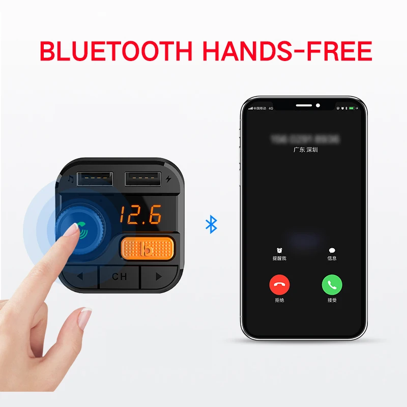 Автомобильный MP3 плеер CDEN fm передатчик музыкальный 5 0 с Bluetooth приемником USB