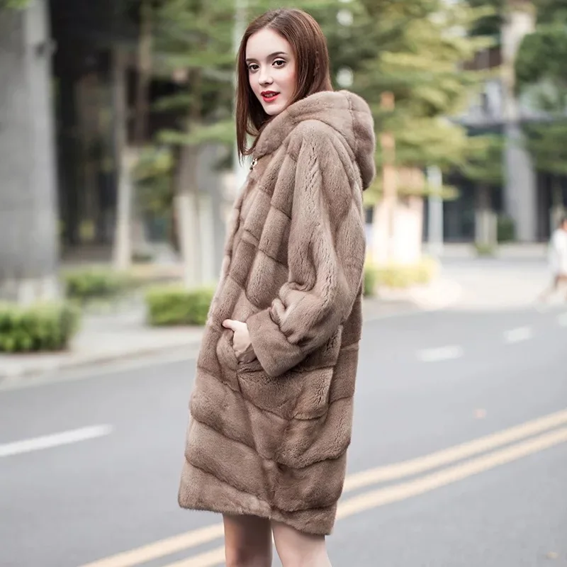 2021 брендовая роскошная женская куртка из натурального меха норки длинная