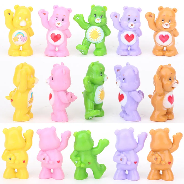 24 шт./компл. 4 см аниме Kawaii Care Bears bear лучшие детские игрушки для мальчиков и девочек