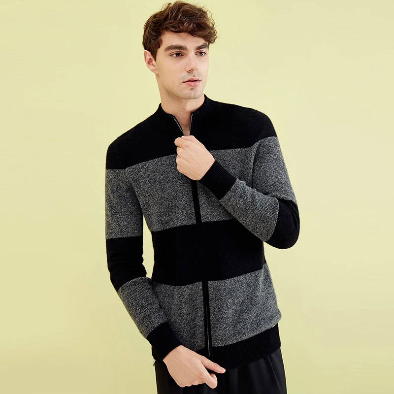 2018 New Autumn Winter Cardigan With Zipper Cashmere Sweater | Мужская одежда