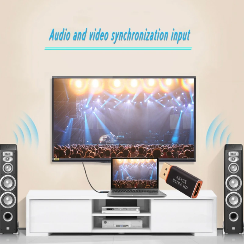 Новый адаптер DP к HDMI 4K Ultra HD 3D позолоченный DisplayPort конвертер мужские и женские