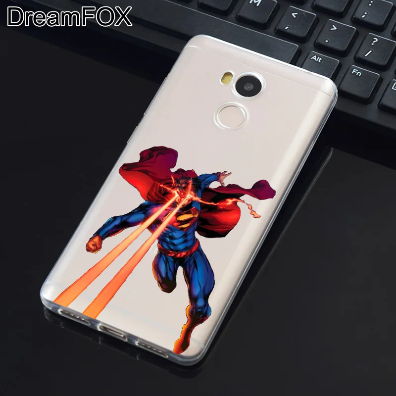 DREAMFOX M296 Superman Soft TPU Silicone Case Cover For Xiaomi Redmi Note 3 4 4X 5 5A 6 7 Pro Global |
