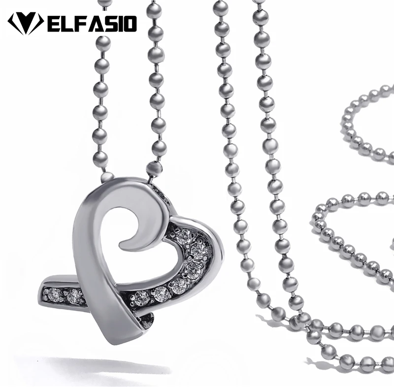 Цепочка женская из нержавеющей стали с подвеской в виде сердца cz кремация