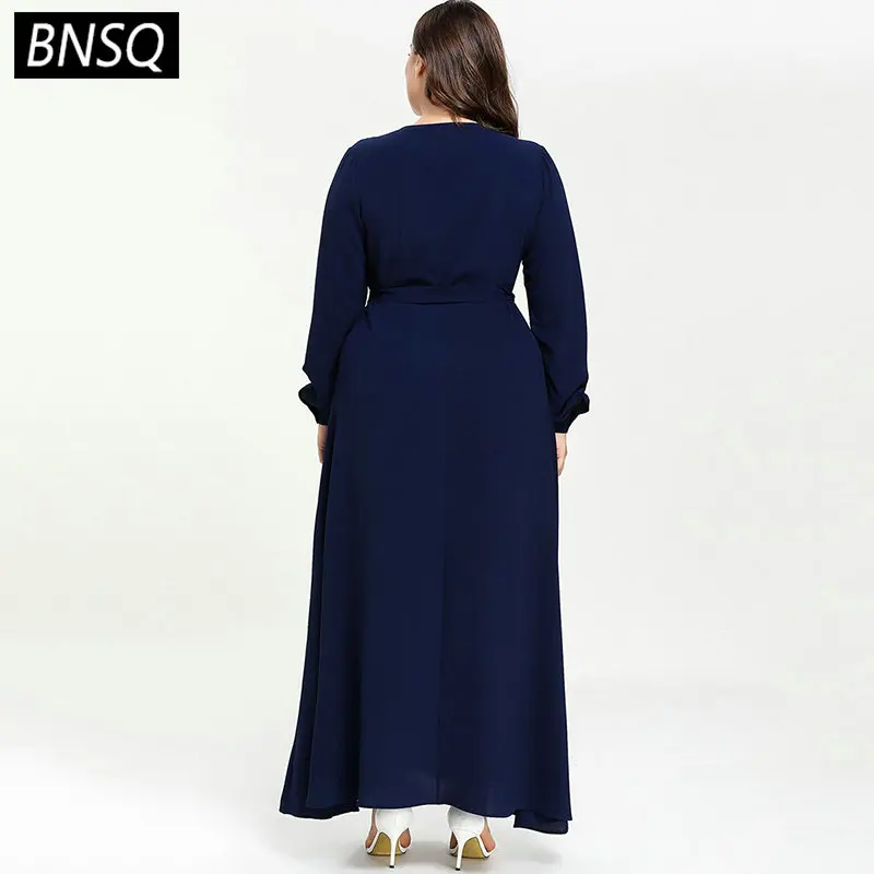 BNSQ длинное платье макси с цветочной вышивкой для женщин большие размеры