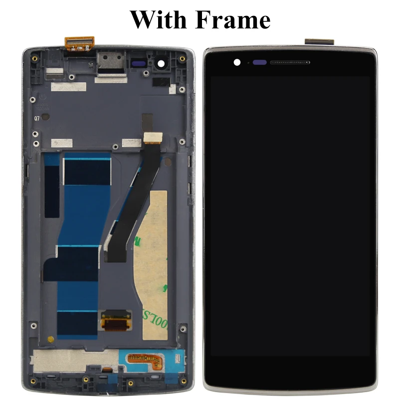 ЖК дисплей с тачскрином в сборе для Oneplus One A0001 замена рамкой тест LCD 1 +