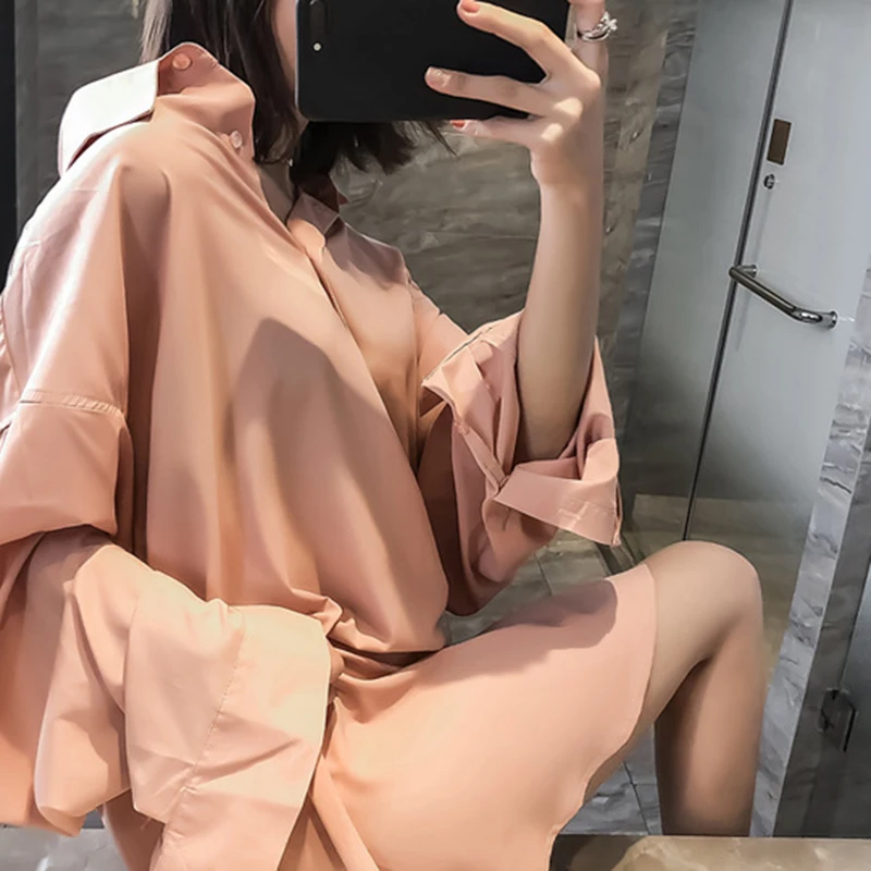 TWOTWINSTYLE негабаритное праздничное платье для женщин с отворотным воротником и