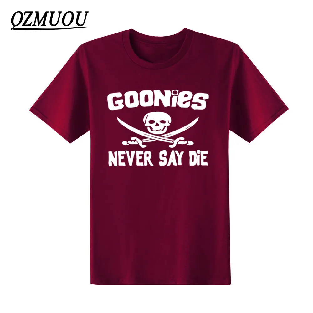 

2020 Summer New Men Hip Hop GOONIES NEVER SAY DIE T Shirts Man Rock T-Shirt Cotton O Neck Mens Casual Short Sleeves Tops Tees