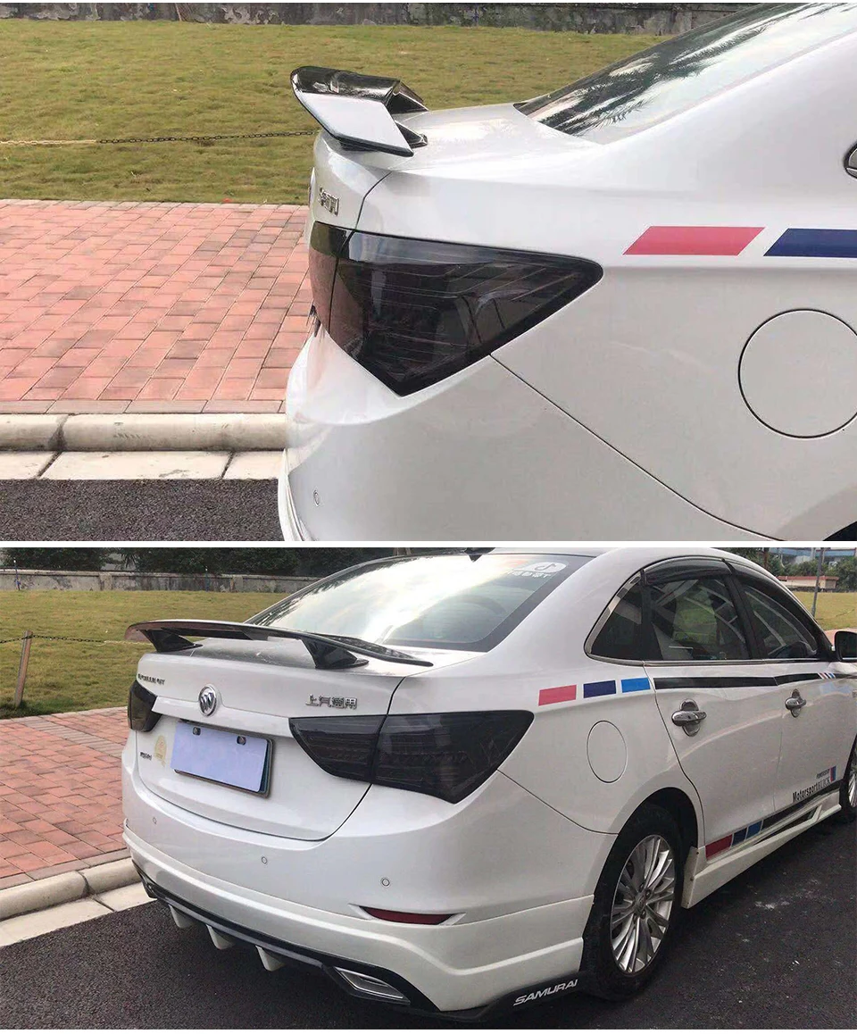 Универсальный автомобильный спойлер подходит для всех автомобилей седан АБС пластик Спорт индивидуальность автомобиля крыло без лампы для автомобилей Седан без дрели