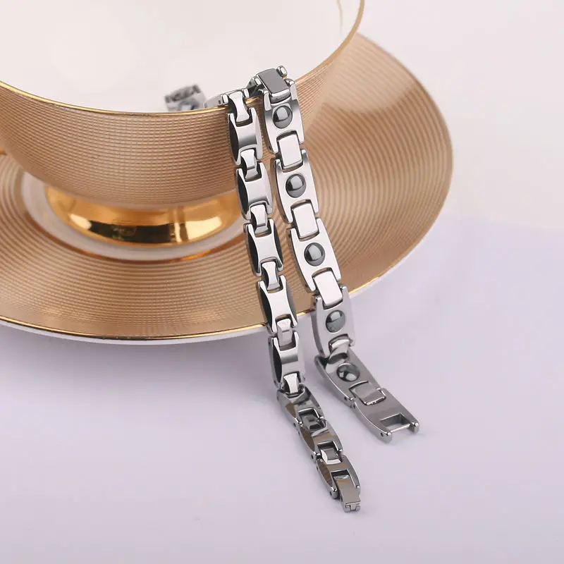 США Лидер продаж Jewelry Вольфрам карбида Браслеты с магнитным германия камень его и ее Best подарок 20 см/21 см длина