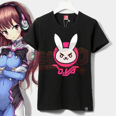 Футболка dva популярная игра герои Dva косплей костюм для взрослых топ понк рубашка