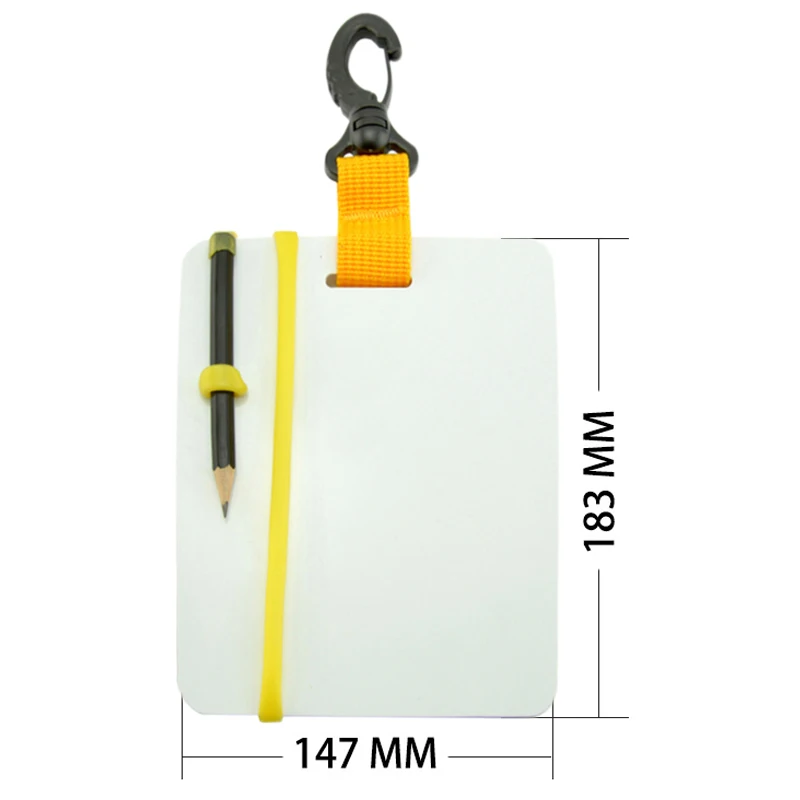 183mm Yellow Снаряжение для дайвинга Погружной подводный блокнот для записей подводный блокнот погружной планшет водонепроницаемый книжный дневник 4 стиля - Цвет: 183mm Yellow
