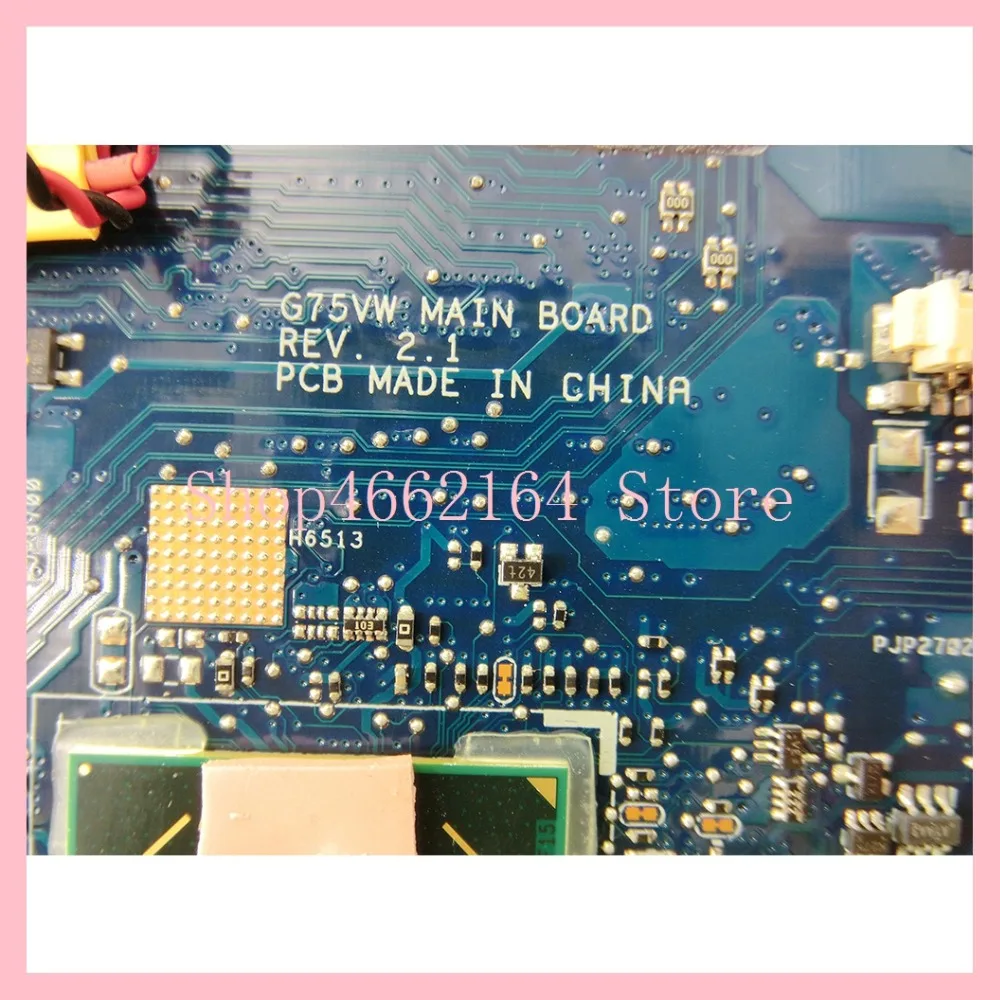 Материнская плата G75VW_MB_3D Connect для ноутбука REV2.4 ASUS G75 G75V G75VW материнская полностью
