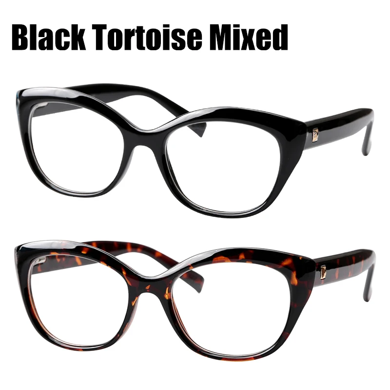 Black Tortoise Mix SOOLALA, весенние шарнирные очки для чтения, для женщин и мужчин, очки с большими прозрачными линзами для чтения, очки для чтения+ от 0,5 до 4,0 - Цвет оправы: Black Tortoise Mix