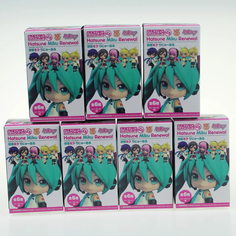 7 шт. милые мини Vocaloid Семья Хацунэ Мику лука Kaito Kagamine Rin Len BOXED SET см ПВХ фигурку