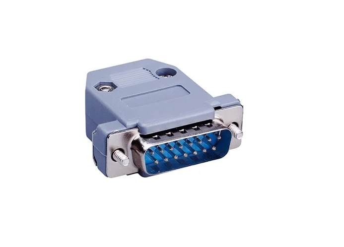 

100 PCS D-sub Connector 15 Pin 2 Row Male Pins Parallel Port D-subminiature DB15 Plug Two Row Shell Plastic Solder Wire Cable