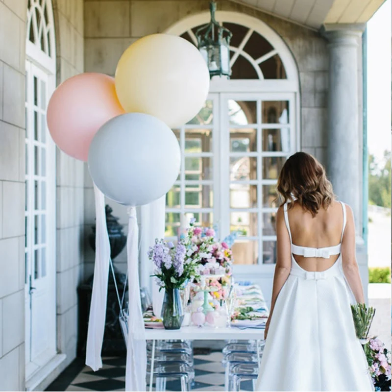

36 inch Jumbo Pastel Round Balloons Big Giant Beautiful Wedding Macaron Balloon Balls Arch Decoration