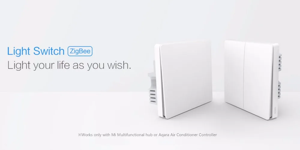 Xiao mi Aqara mi jia Умный домашний светильник с управлением ZiGBee беспроводной ключ настенный выключатель через приложение Smartphone mi home дистанционное управление Xiao D5