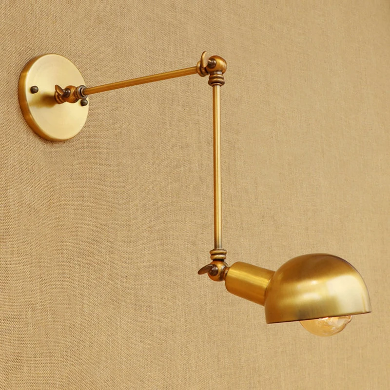 

Retro sconce wall light led lighting fixtures long arm luminaria vintage industrial decor wall lamp bedroom copper AC90-240V