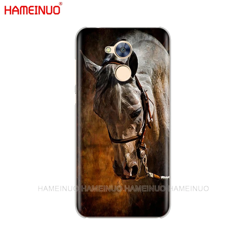 HAMEINUO с принтом животного, лошади крышка чехол для телефона для huawei Honor 10 V10 4A 5A 6A 7A 6C 6X7X8 9 LITE - Цвет: 62133