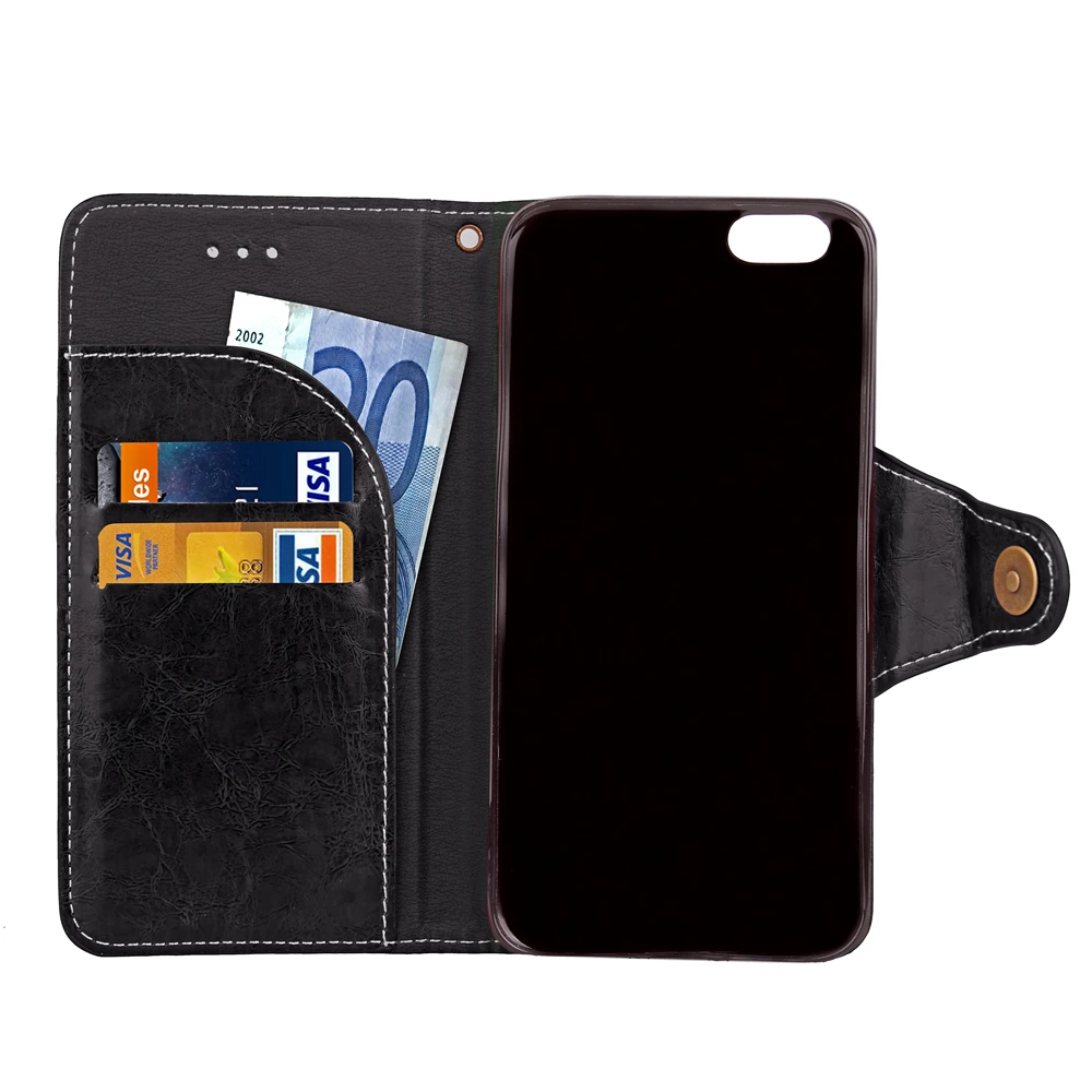 Для iPhone 6 Чехол 6S кожа и силиконовый откидная крышка чехол с бумажник Coque для iphone6