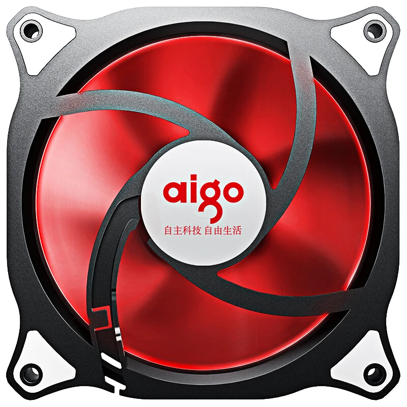 Aigo Aurora 120 мм чехол-вентилятор 3 Pin+ 4 pin светодиодный охлаждающий кулер 12 в охлаждающий вентилятор с двойным кольцом Простая установка для компьютера