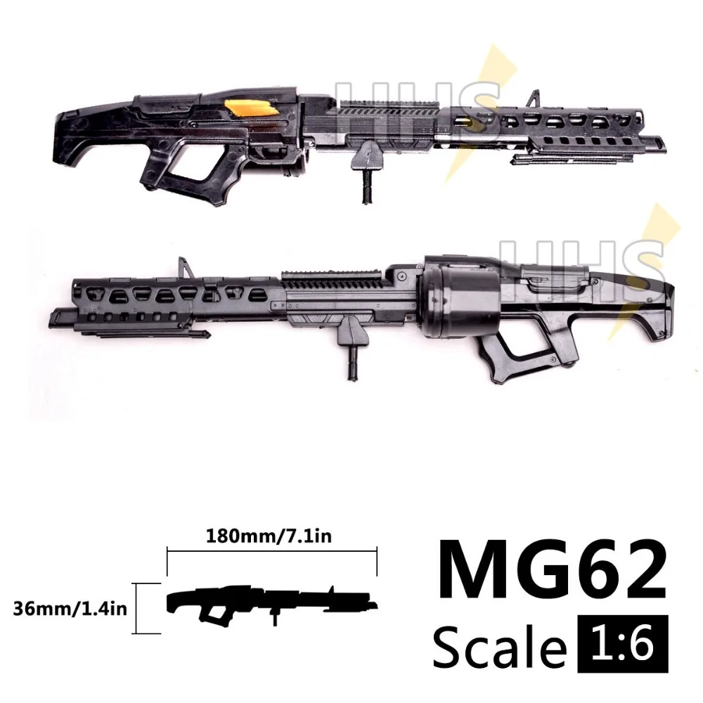 1:6 1/6 масштаб 12 дюймов фигурки Аватар MG62 Тяжелая машина мини модель пистолет