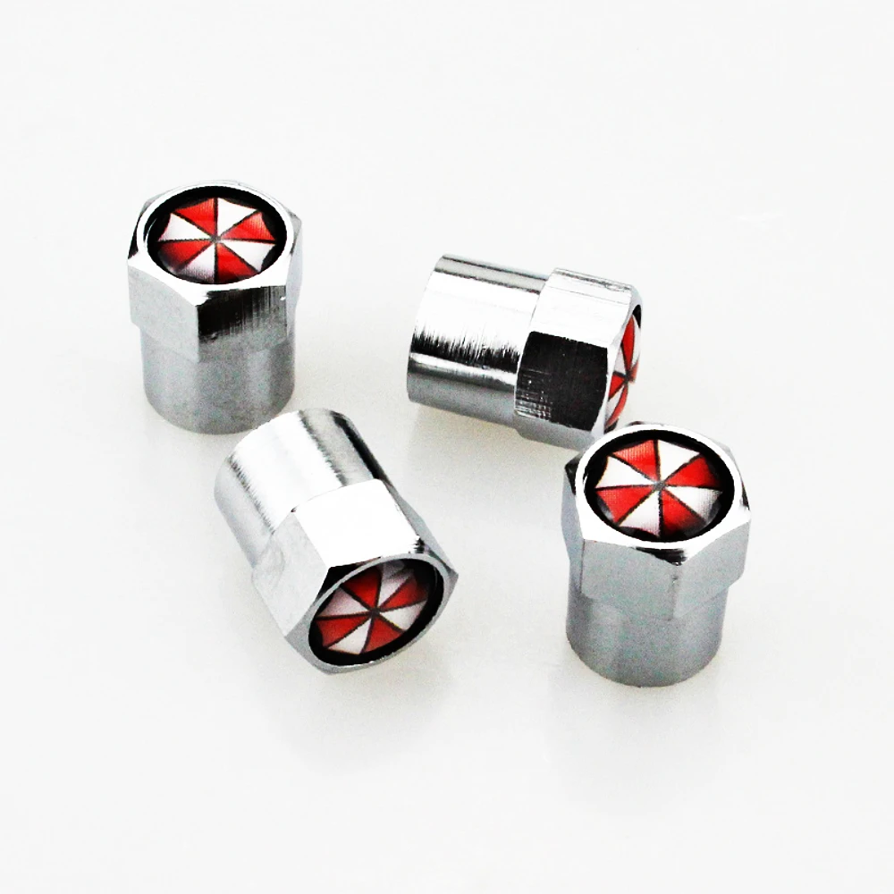 4 X автомобильные аксессуары Umbrella Corporation Металлические колпачки для клапанов