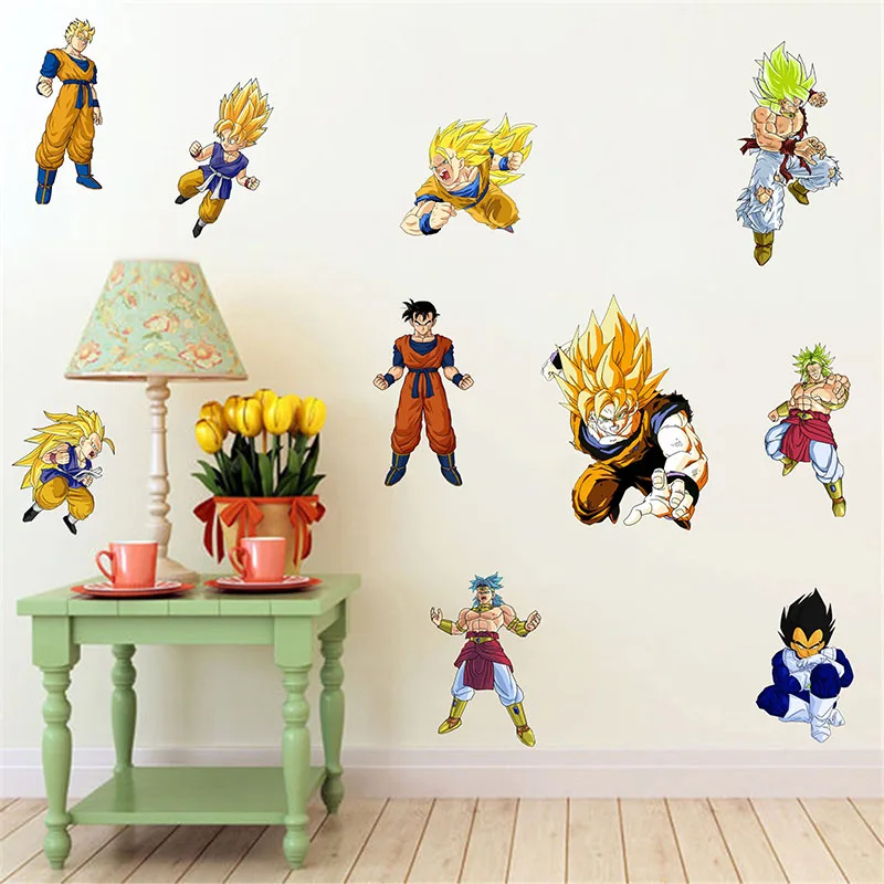 60*45 см Dragon Ball Супер Saiyan аниме Стикеры 3D визуальный эффект Вегета Сын Гохан Son Goku Kakarotto Broli режим Стикеры ST19