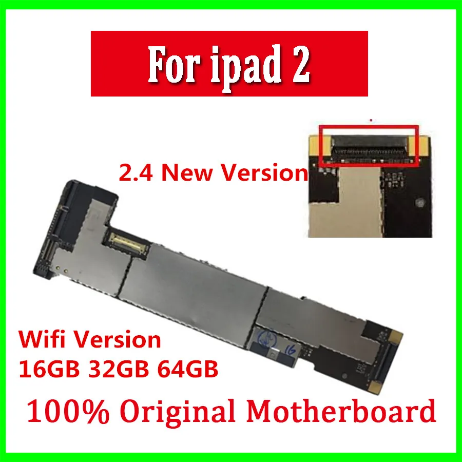 Оригинальная разблокированная материнская плата для iPad 2 WiFi WLAN 16 ГБ 32 версия Ipad с